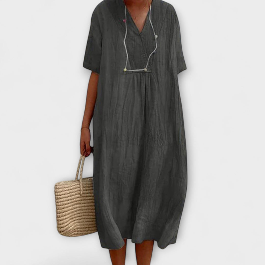 Quinley - Retro-Inspired Lightweight Maxi Dress for Women