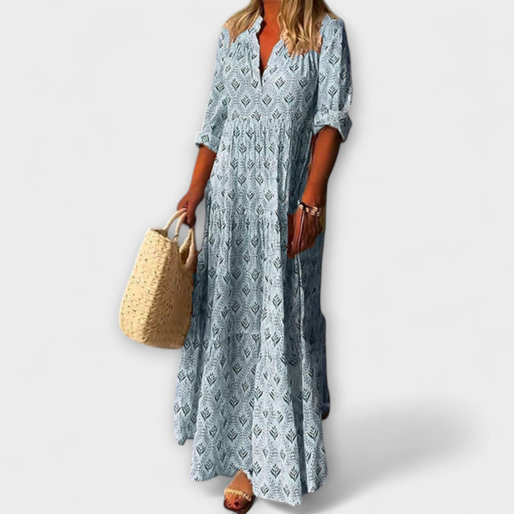 Alexa - Chic Bohemian Maxi Dress with Flowing Elegance