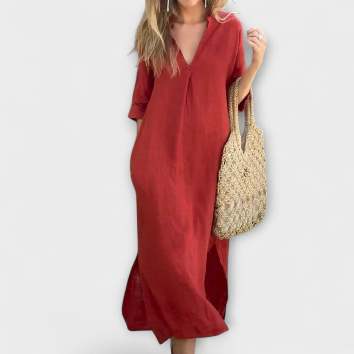 Alexa - Stylish V-Neck Maxi Dress for Summer
