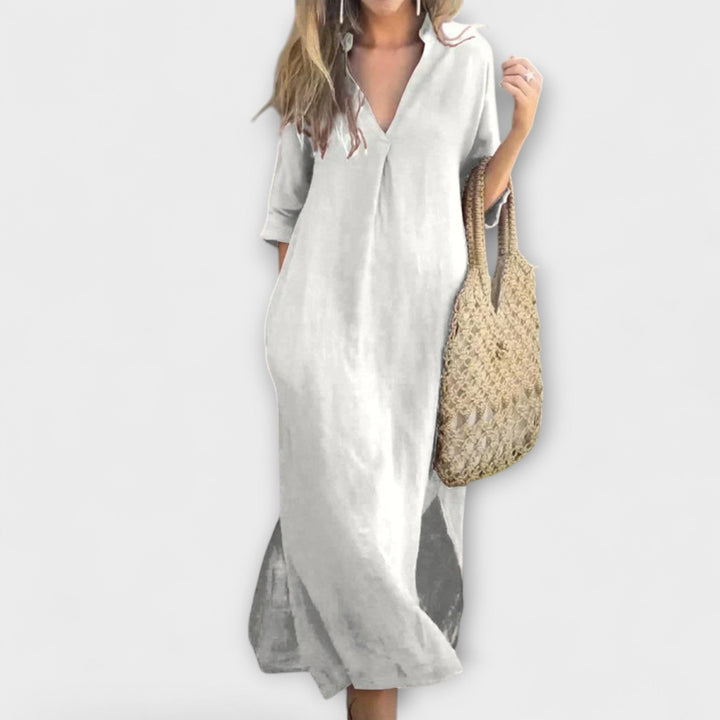 Alexa - Stylish V-Neck Maxi Dress for Summer