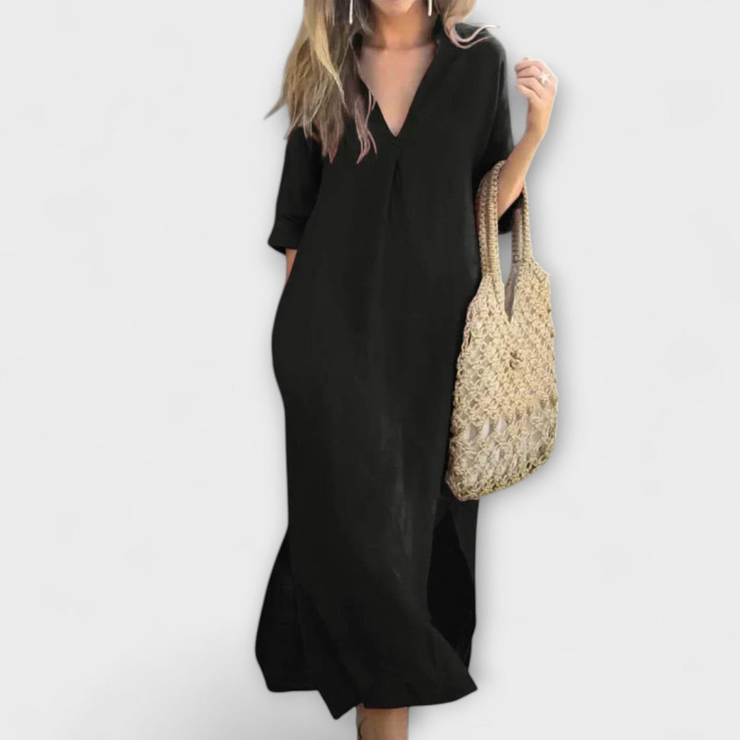 Alexa - Stylish V-Neck Maxi Dress for Summer