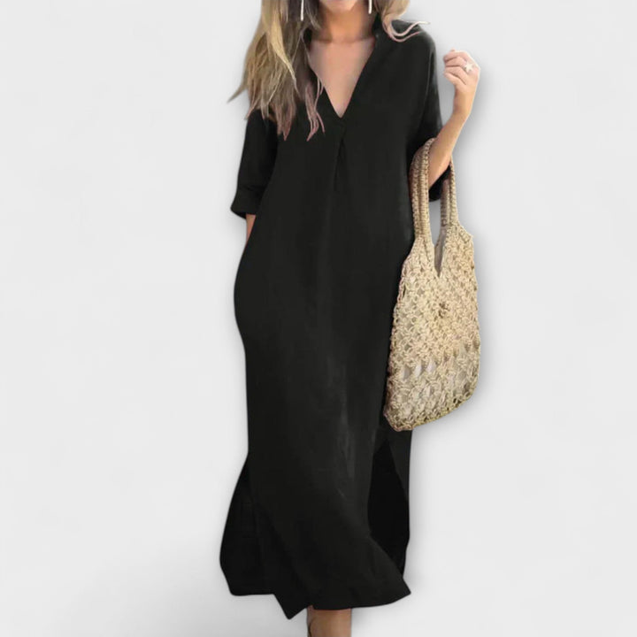Alexa - Stylish V-Neck Maxi Dress for Summer