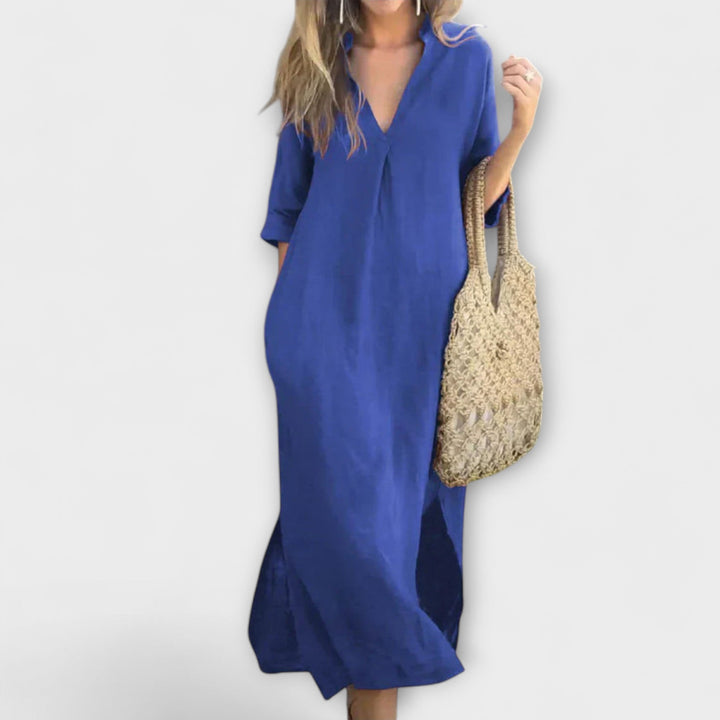 Alexa - Stylish V-Neck Maxi Dress for Summer