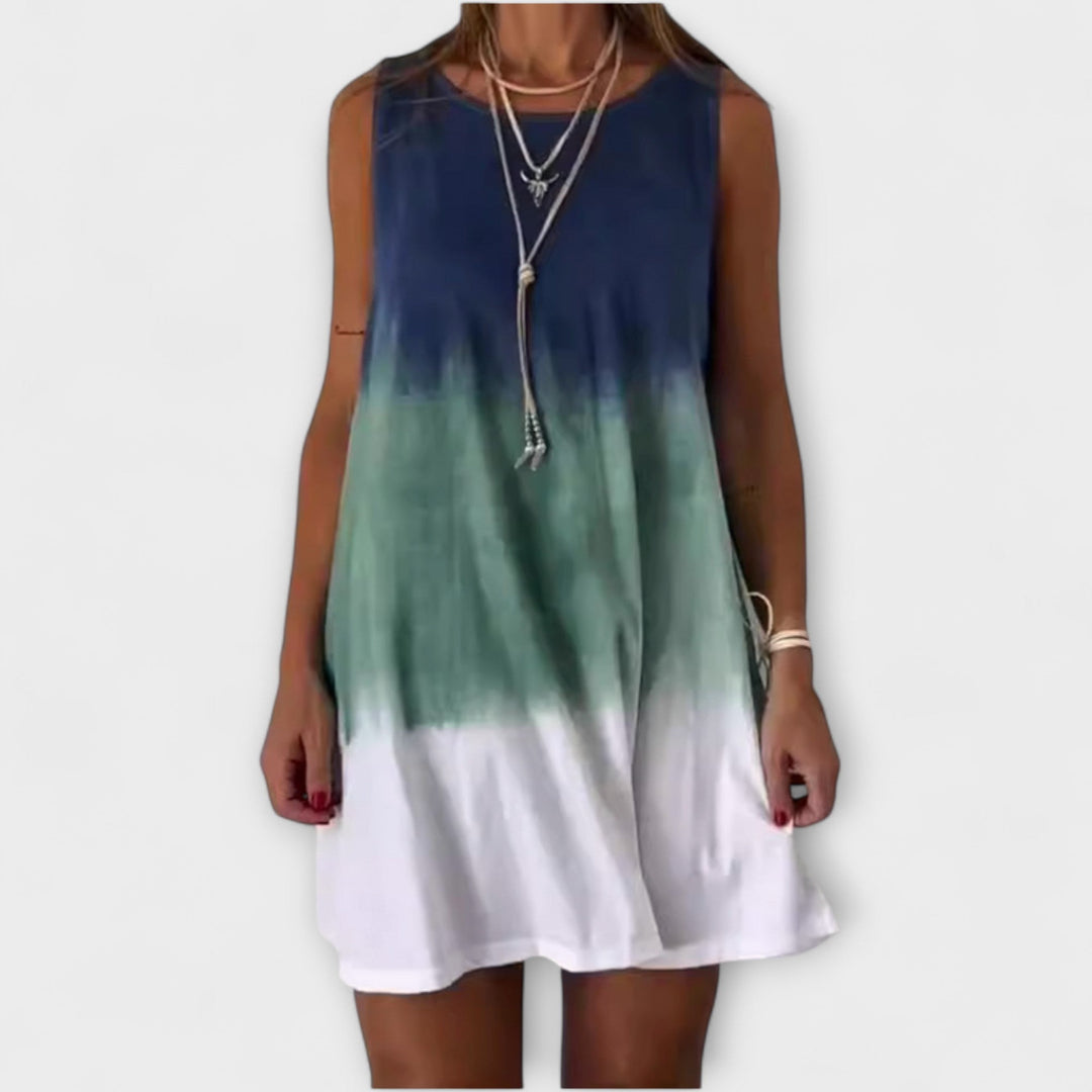 Josie - Mini Dress with Gradient Tie-Dye Design