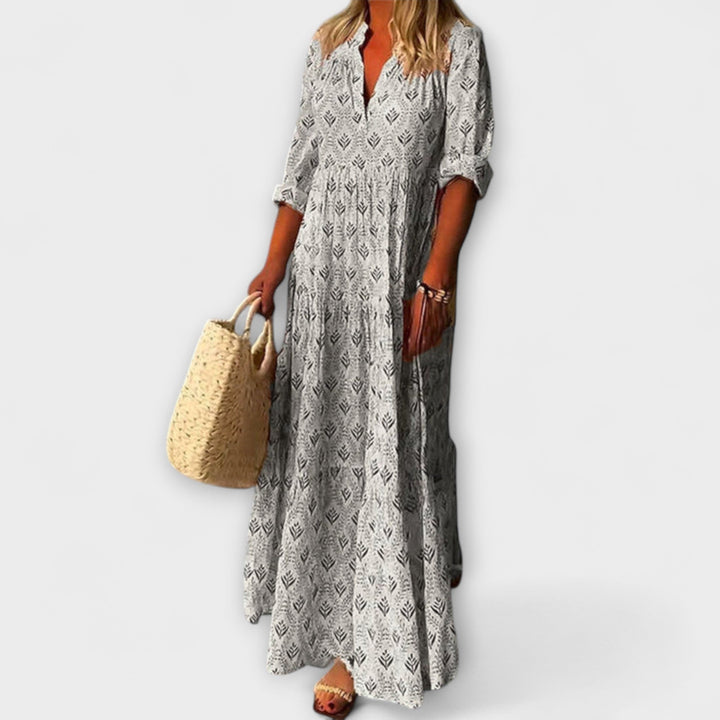 Alexa - Chic Bohemian Maxi Dress with Flowing Elegance
