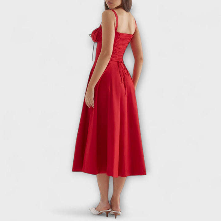 Oakley - Chic French-Inspired Belted Strap Dress