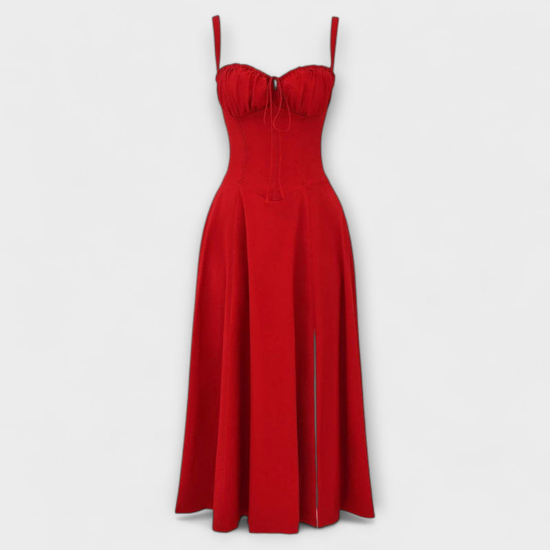 Oakley - Chic French-Inspired Belted Strap Dress