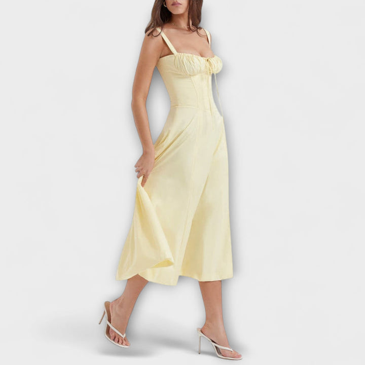 Oakley - Chic French-Inspired Belted Strap Dress