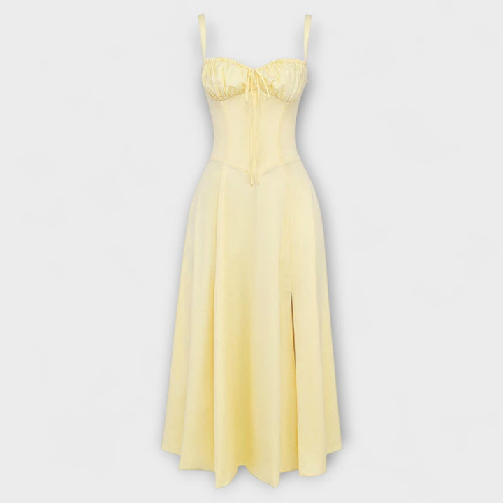 Oakley - Chic French-Inspired Belted Strap Dress