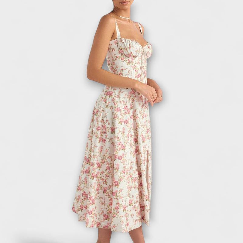 Oakley - Chic French-Inspired Belted Strap Dress