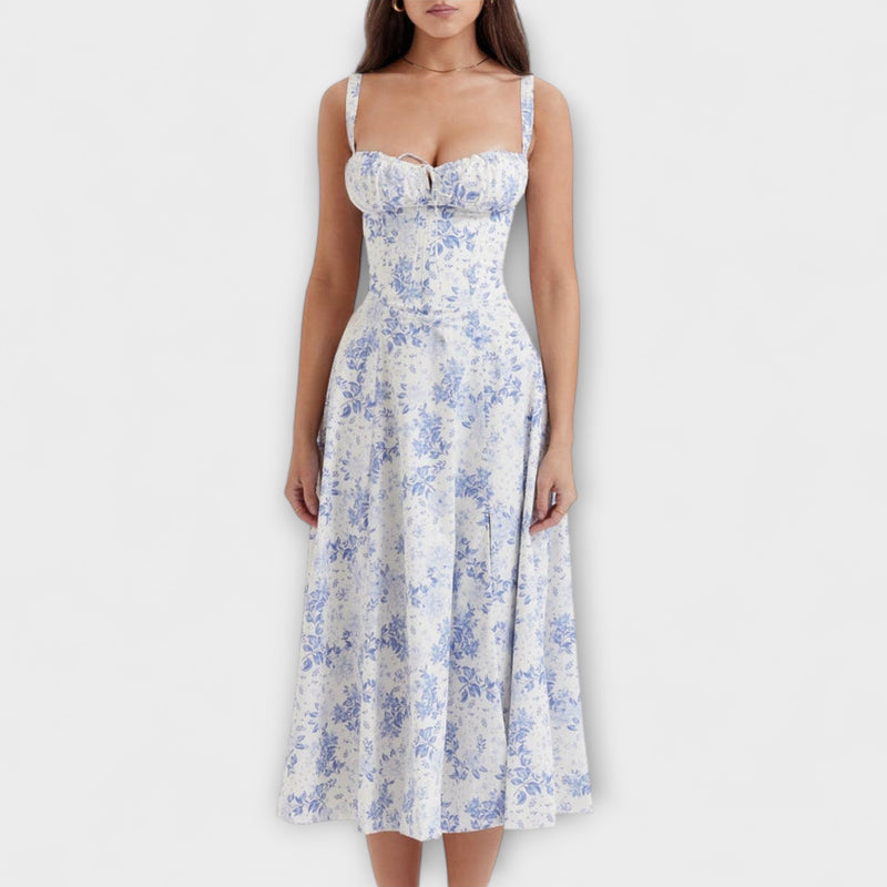 Oakley - Chic French-Inspired Belted Strap Dress
