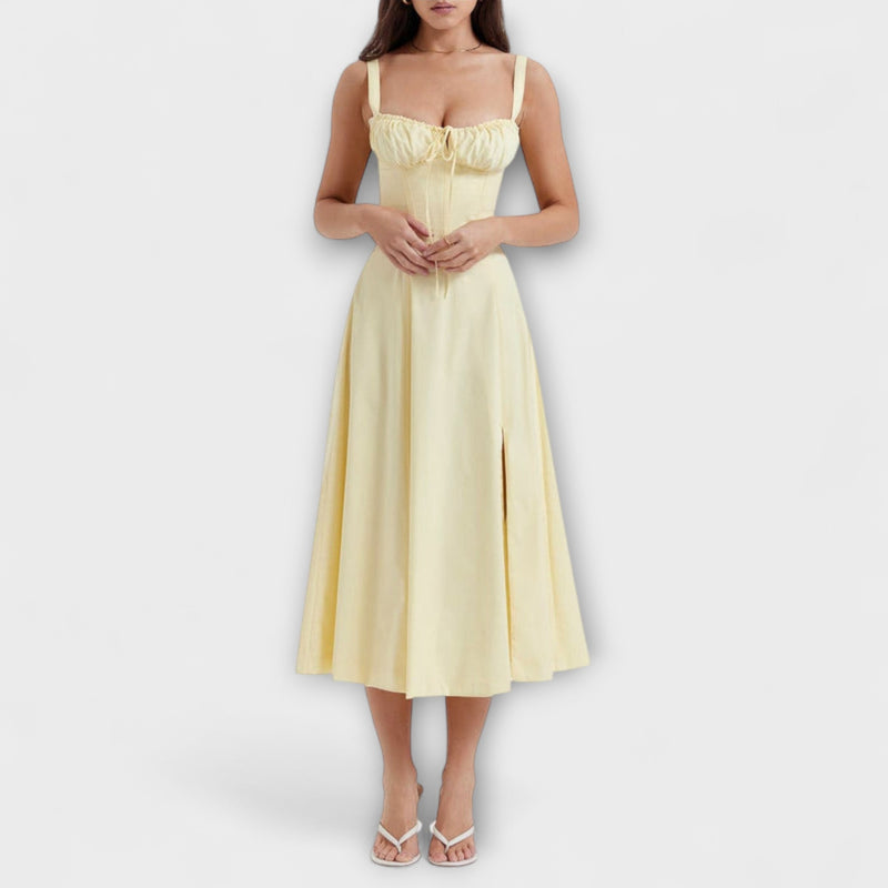 Oakley - Chic French-Inspired Belted Strap Dress