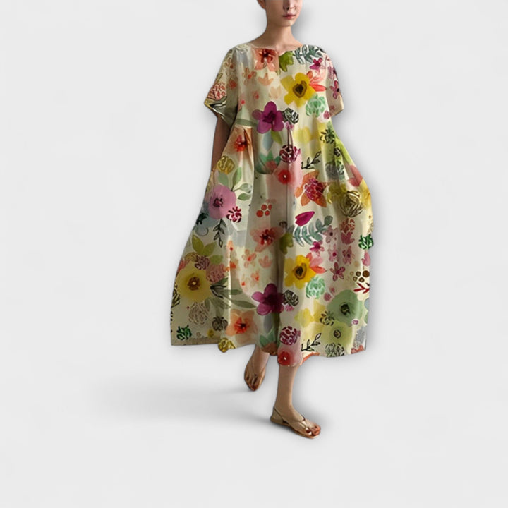 Daisy - Vintage-Inspired Loose Maxi Dress with Big Swing Design