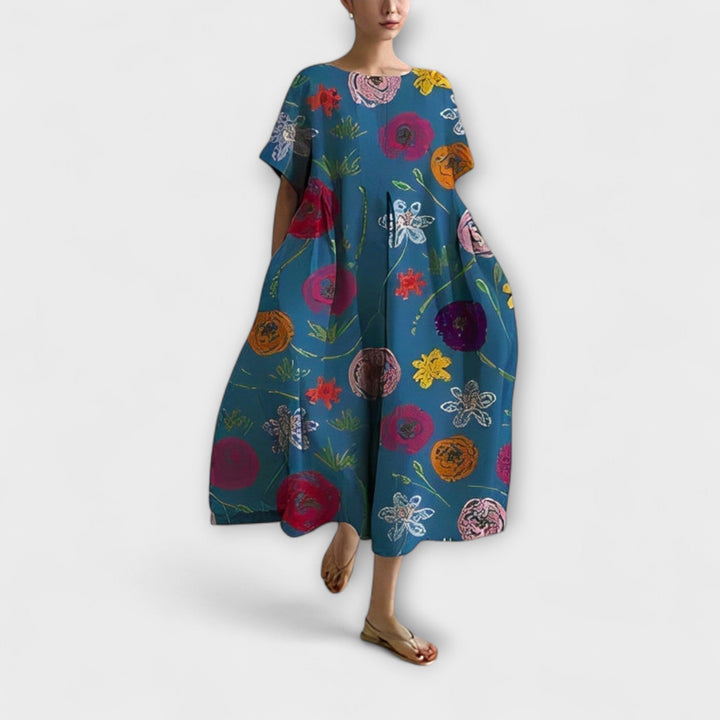 Daisy - Vintage-Inspired Loose Maxi Dress with Big Swing Design