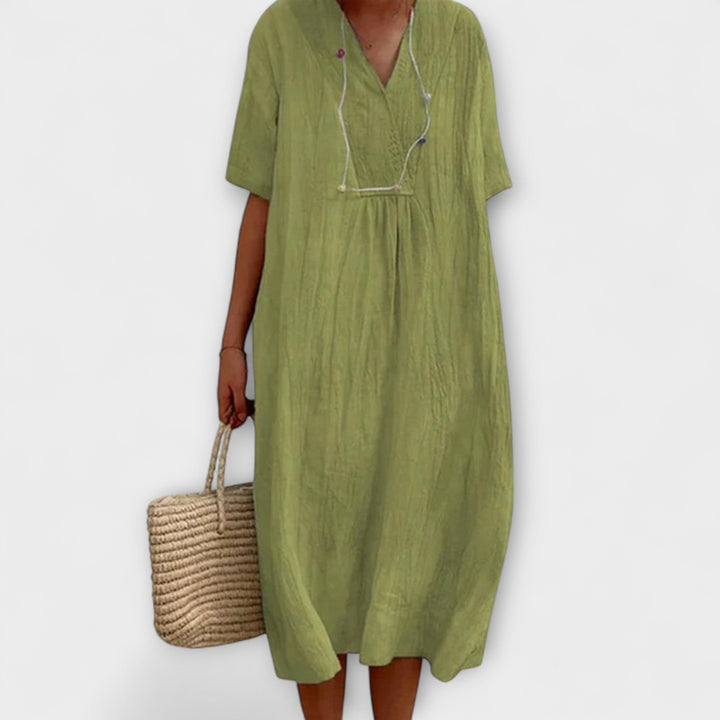 Karen – Easygoing Midi Dress with Relaxed Fit