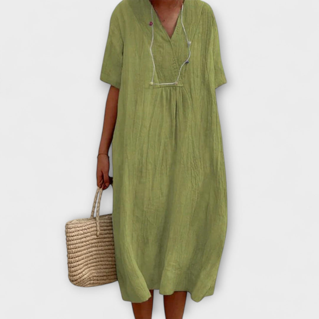 Quinley - Retro-Inspired Lightweight Maxi Dress for Women