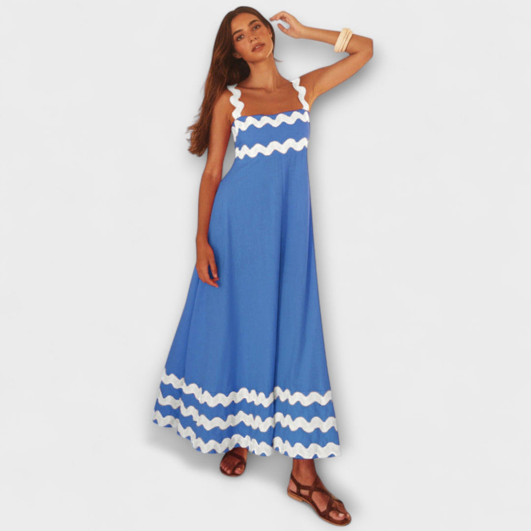 Jovie - Floral Print Sleeveless Loose-Fit Dress