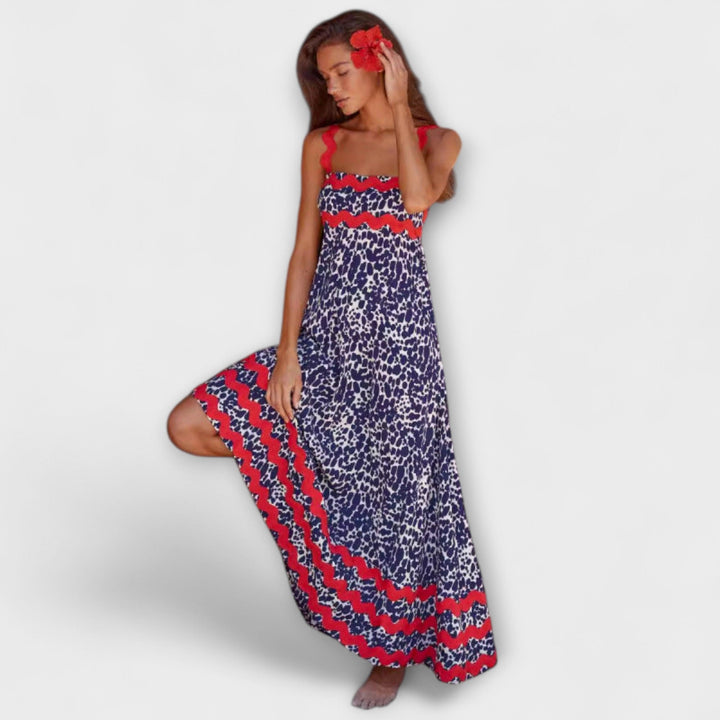Jovie - Floral Print Sleeveless Loose-Fit Dress