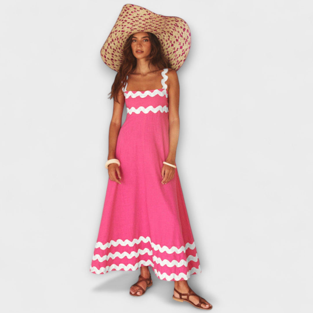Jovie - Floral Print Sleeveless Loose-Fit Dress