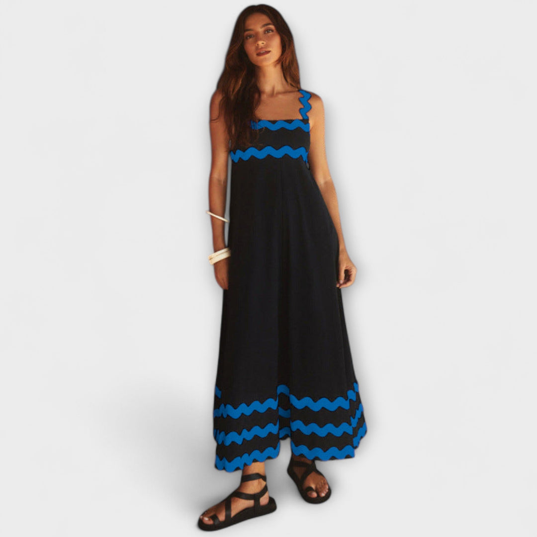 Jovie - Floral Print Sleeveless Loose-Fit Dress