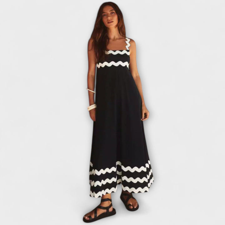 Jovie - Floral Print Sleeveless Loose-Fit Dress