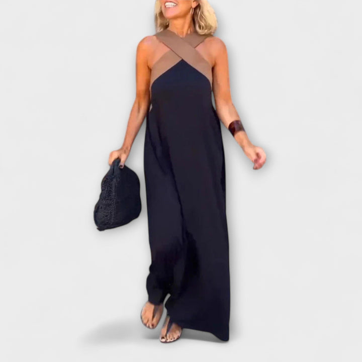 Nicole - Chic Crossover Neckline Dress