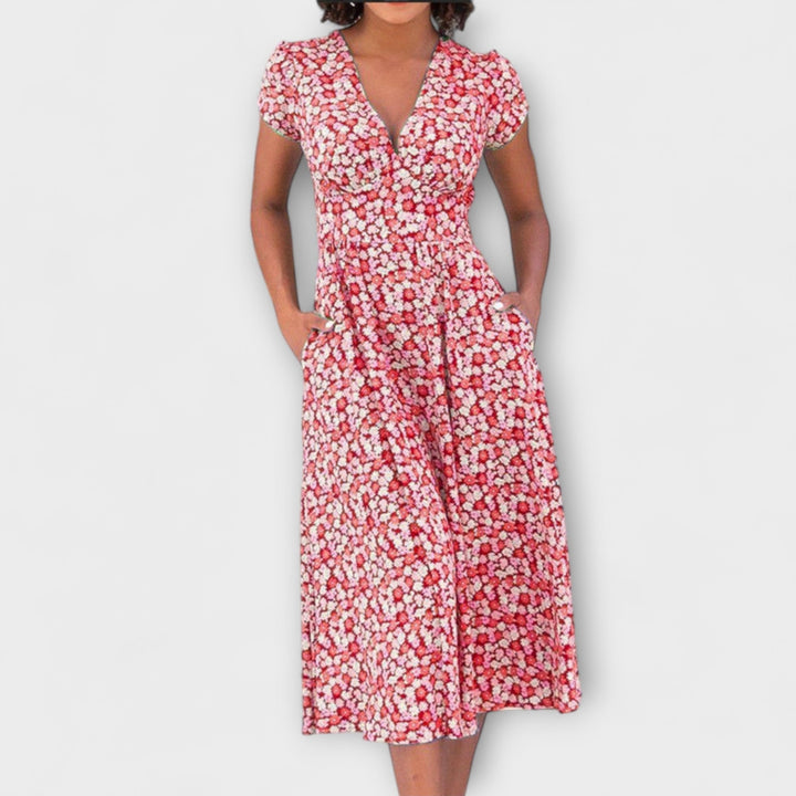Fienna - Midi Dress with Button Placket