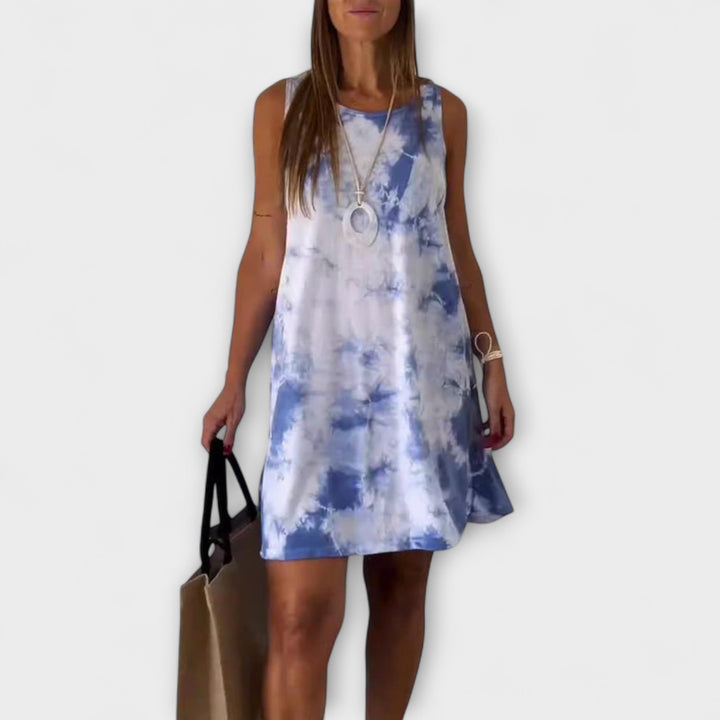 Josie - Mini Dress with Gradient Tie-Dye Design