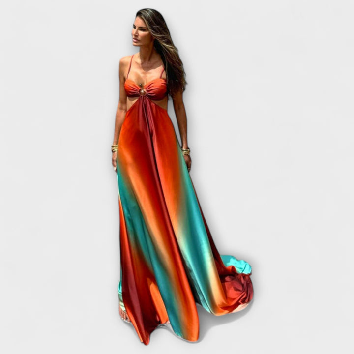 Saylor - Sleeveless Gradient Backless Maxi Dress