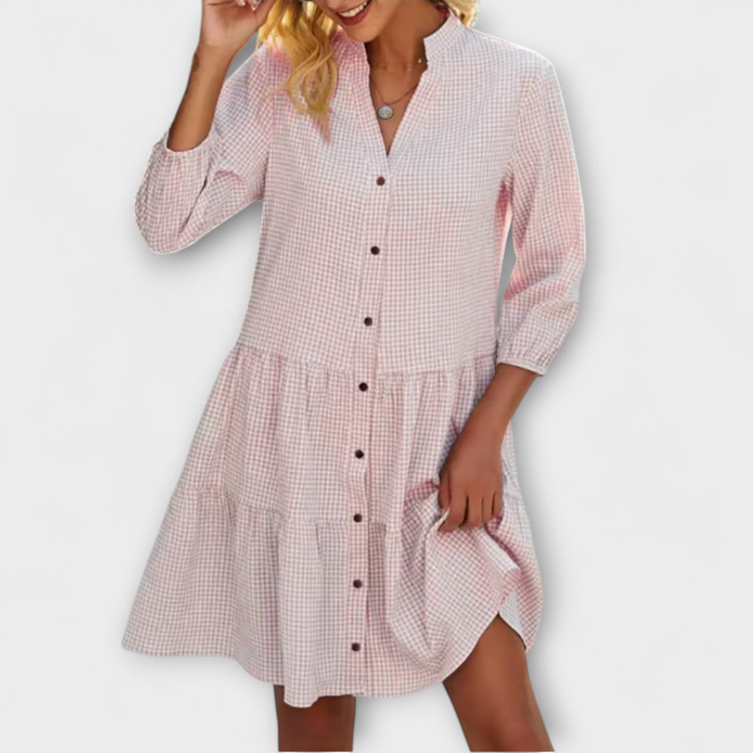 Zuri - Women's V-Neck Mini Dress with Relaxed Fit