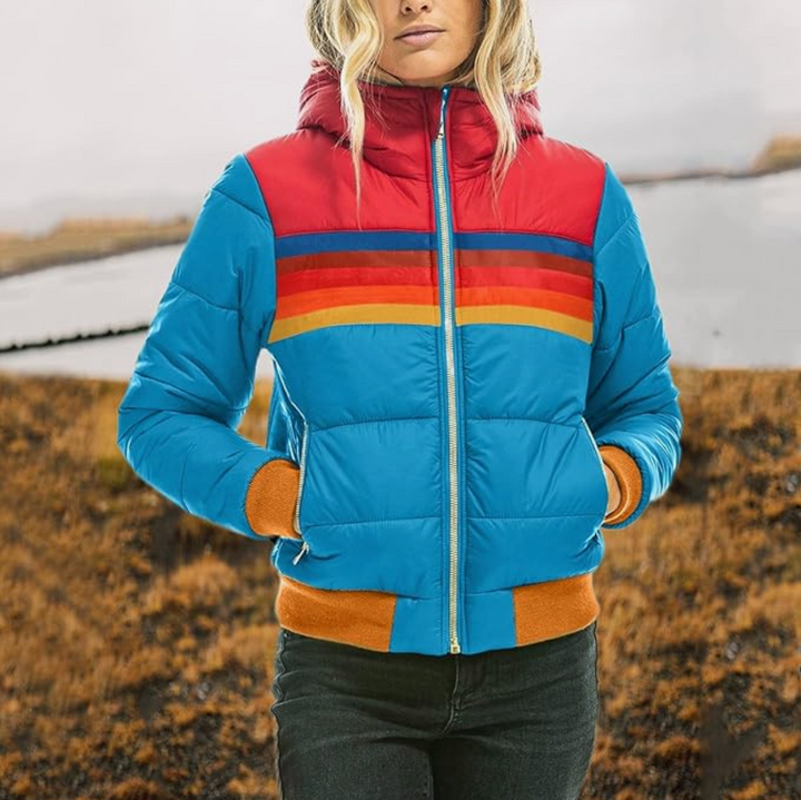 Evie - Women's Retro Parka with Fur Detail