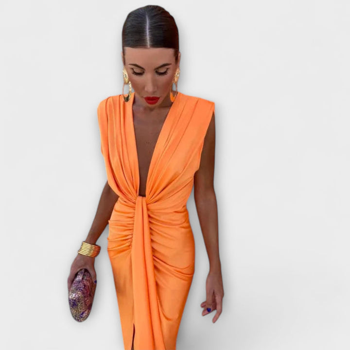 Selena - Bold Draped Dress