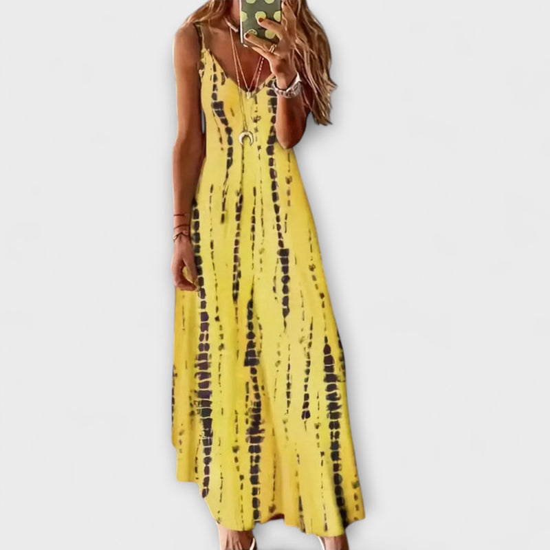 Seren - Women's Tie-Dye V-Neck Maxi Dress