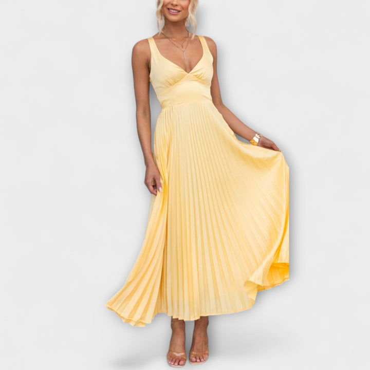 Naomi - Chic Cinched Waist Sling Dress for Parties