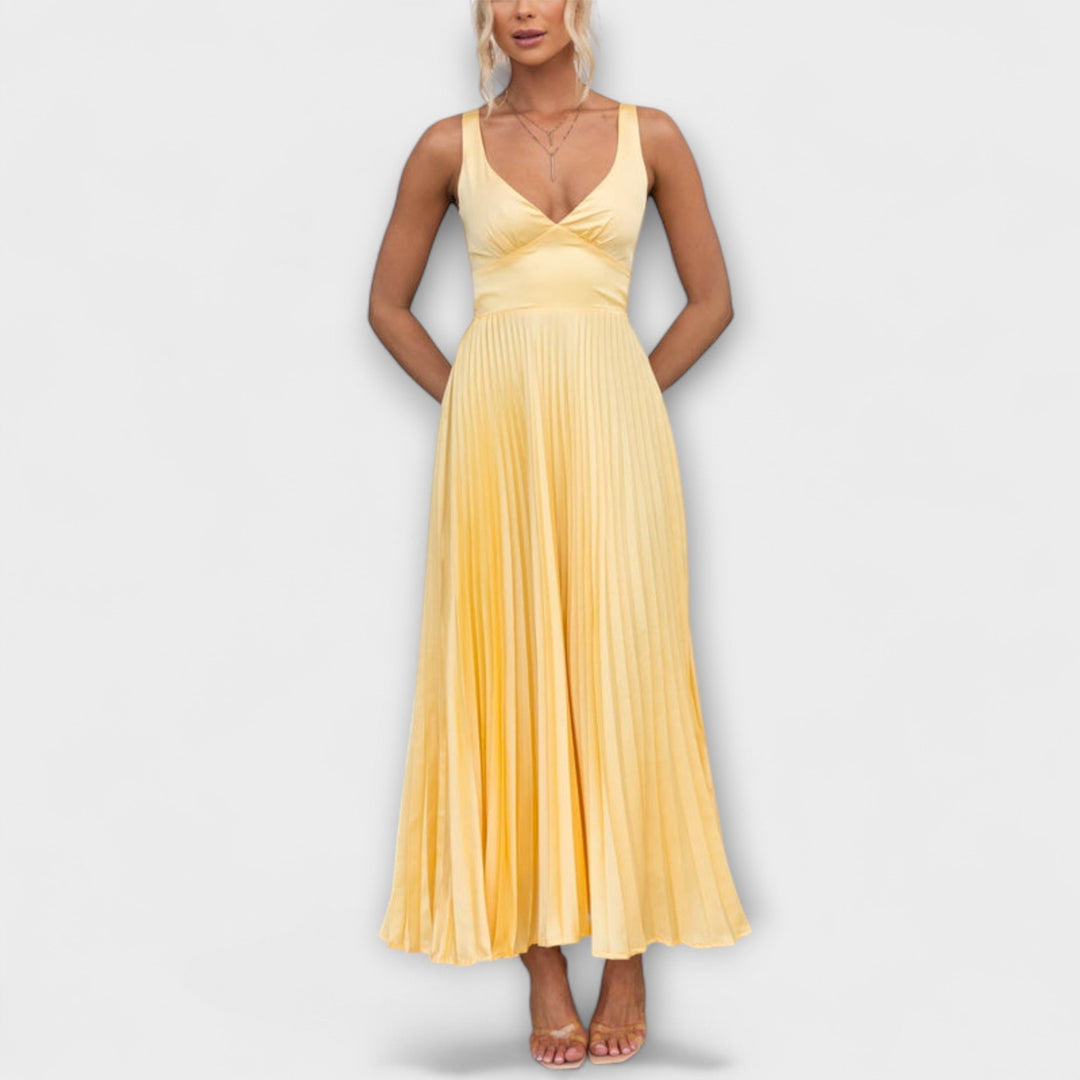 Naomi - Chic Cinched Waist Sling Dress for Parties