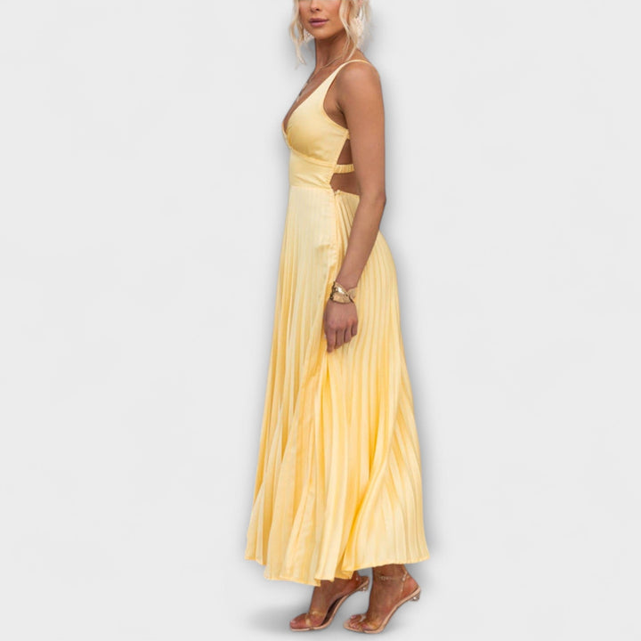 Naomi - Chic Cinched Waist Sling Dress for Parties