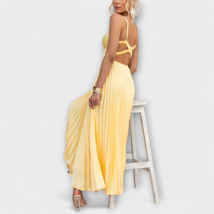 Naomi - Chic Cinched Waist Sling Dress for Parties
