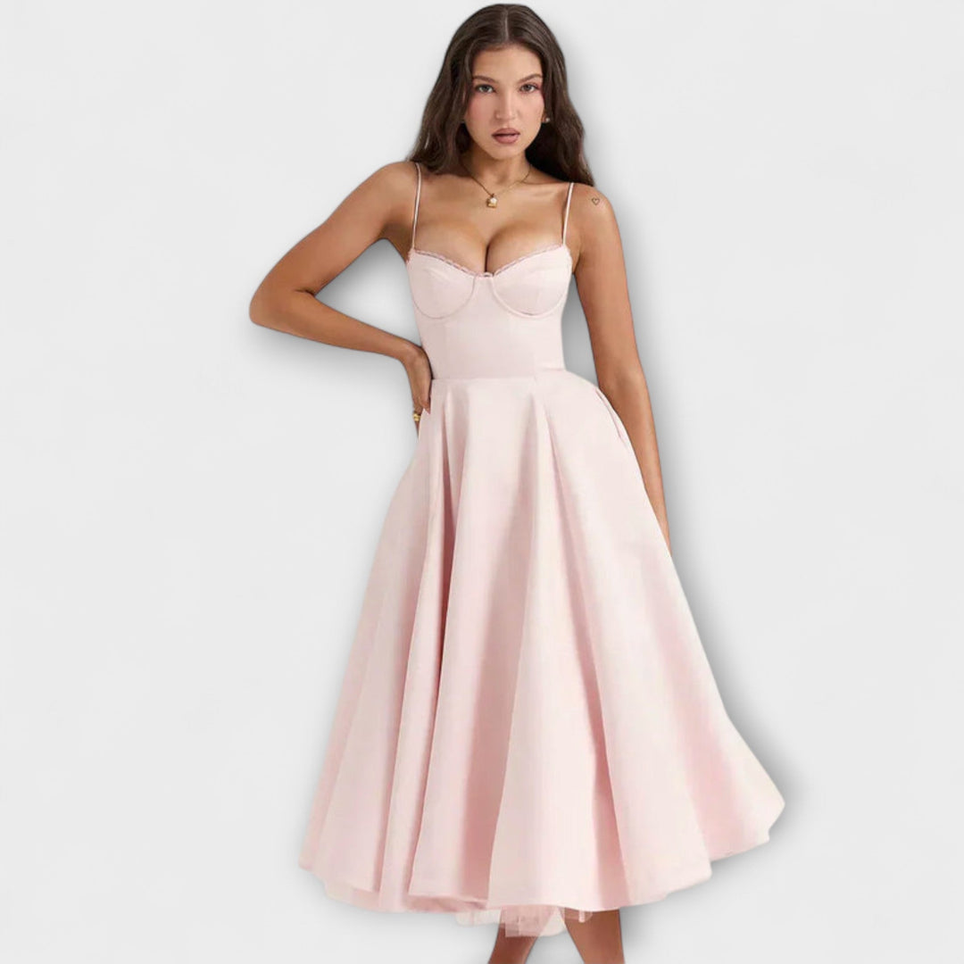 Minerva - Elegant Spaghetti Strap Princess Gown