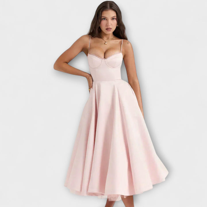 Minerva - Elegant Spaghetti Strap Princess Gown