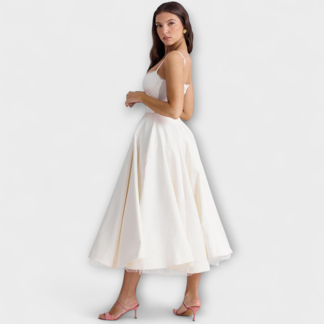 Minerva - Elegant Spaghetti Strap Princess Gown