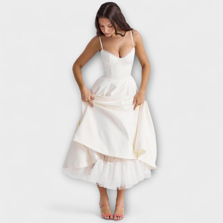 Minerva - Elegant Spaghetti Strap Princess Gown