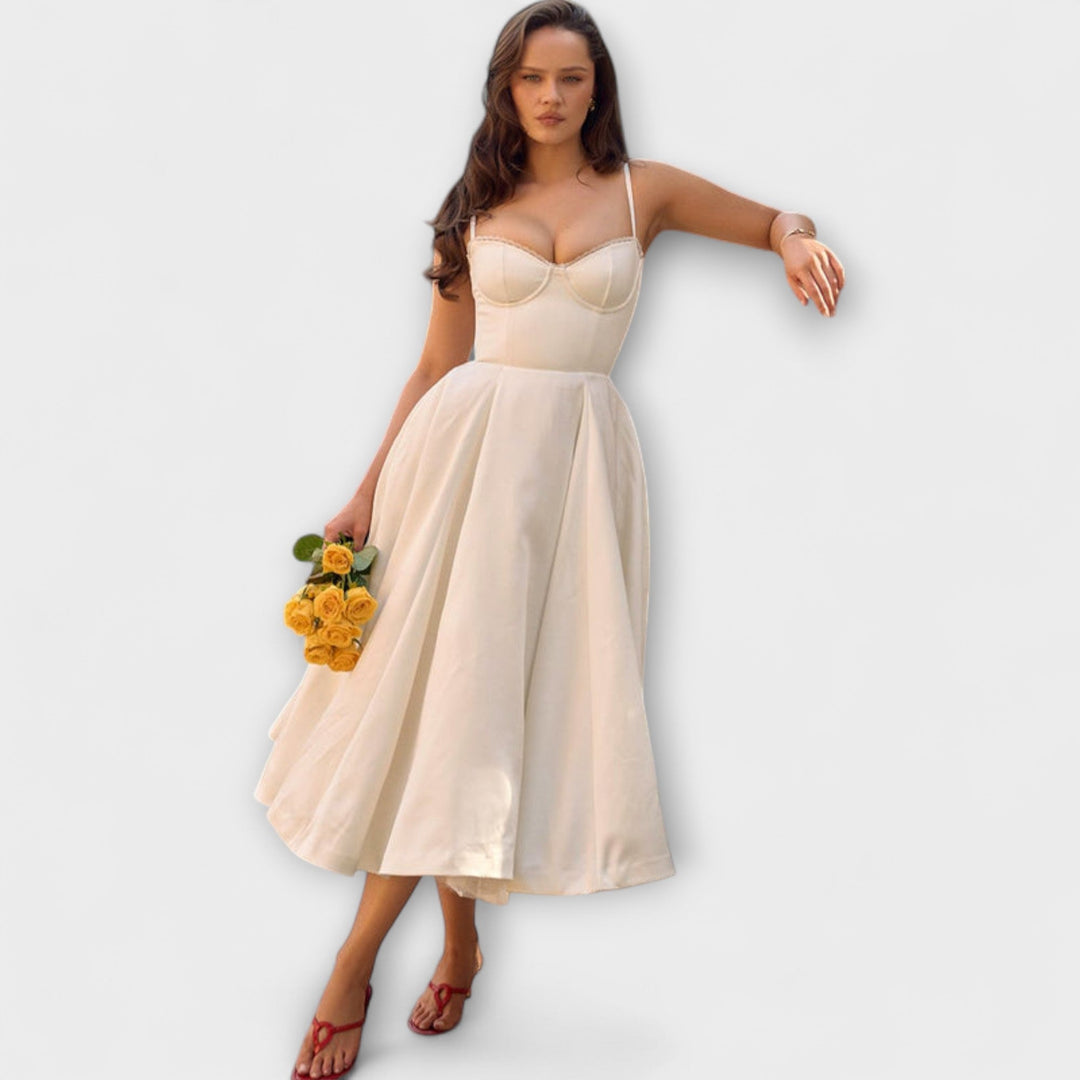 Minerva - Elegant Spaghetti Strap Princess Gown
