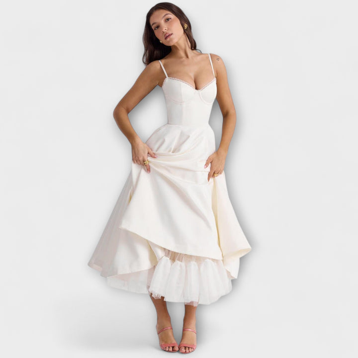 Minerva - Elegant Spaghetti Strap Princess Gown