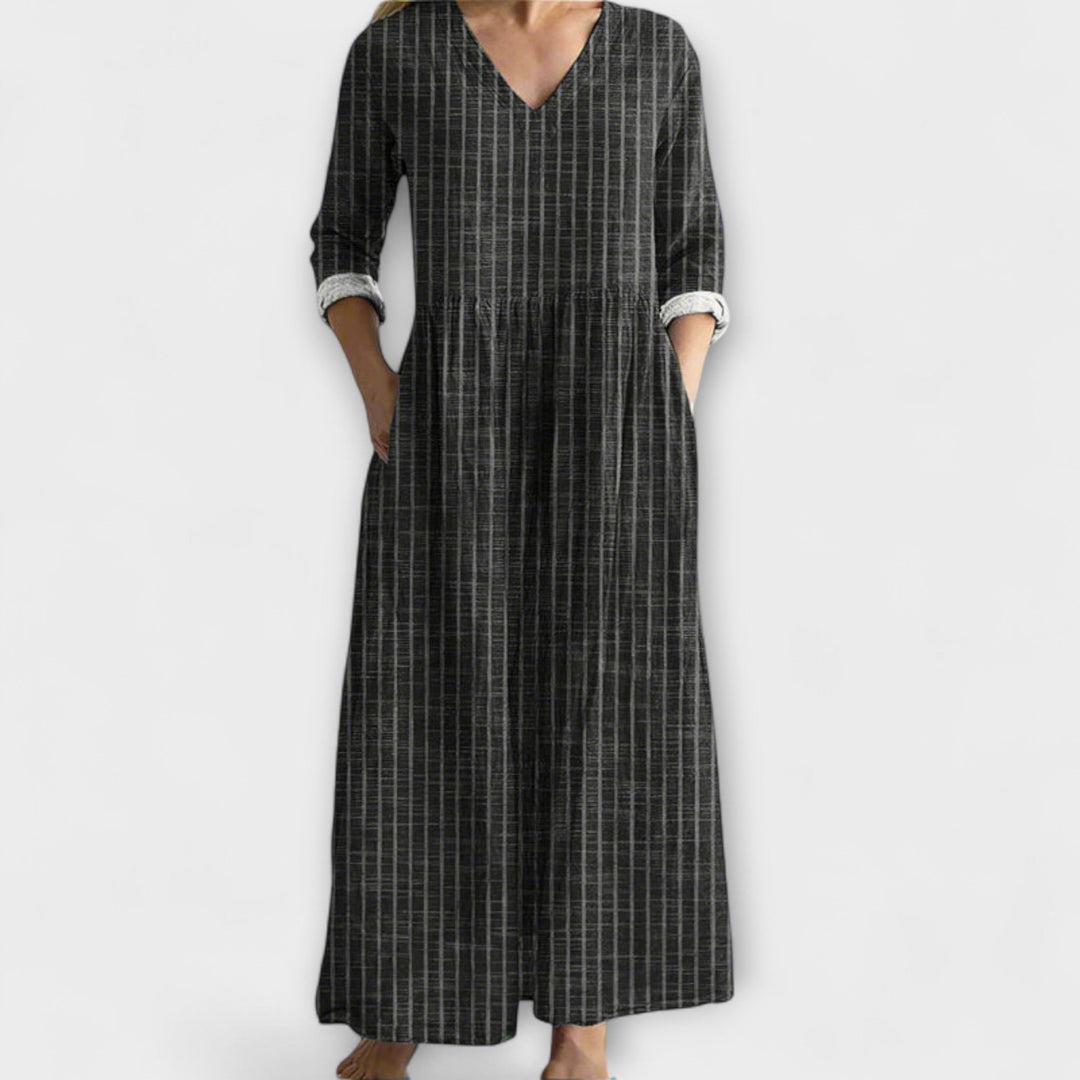 Dabria - Classic Striped Casual Dress