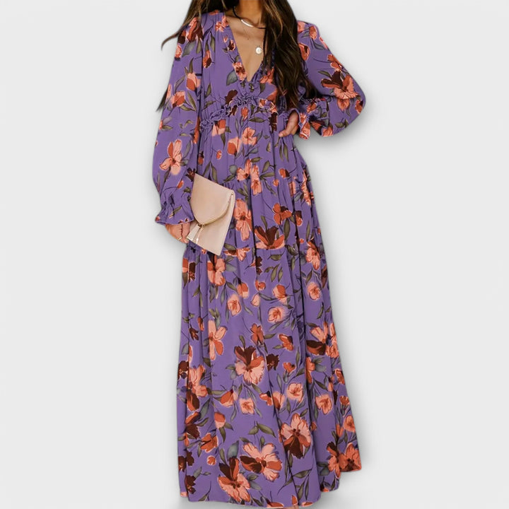 Juno - Graceful Floral Maxi Gown