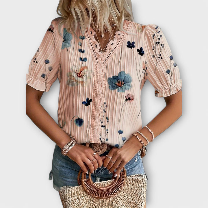 Emily - Fashionable Blouse with V-Neck