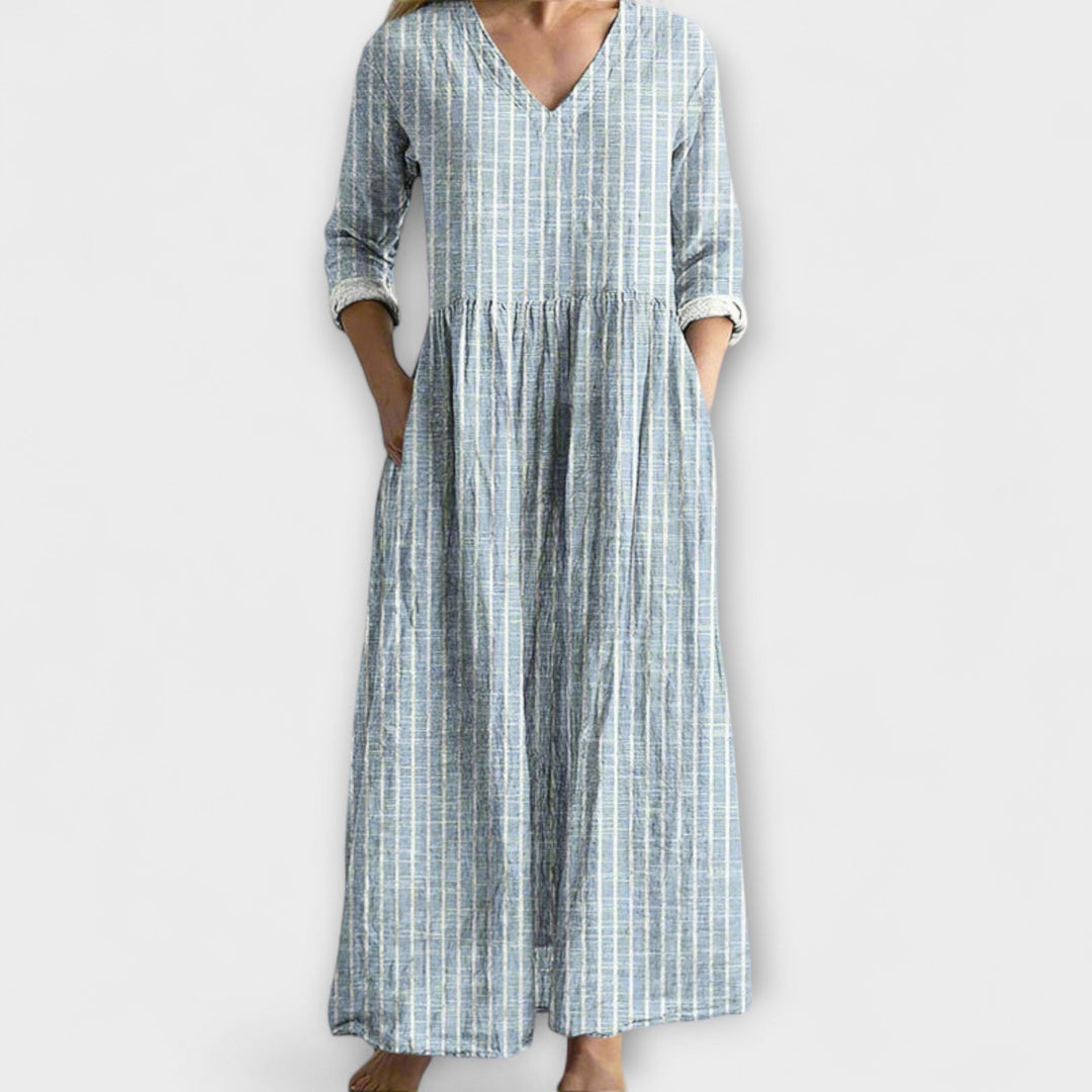 Dabria - Classic Striped Casual Dress