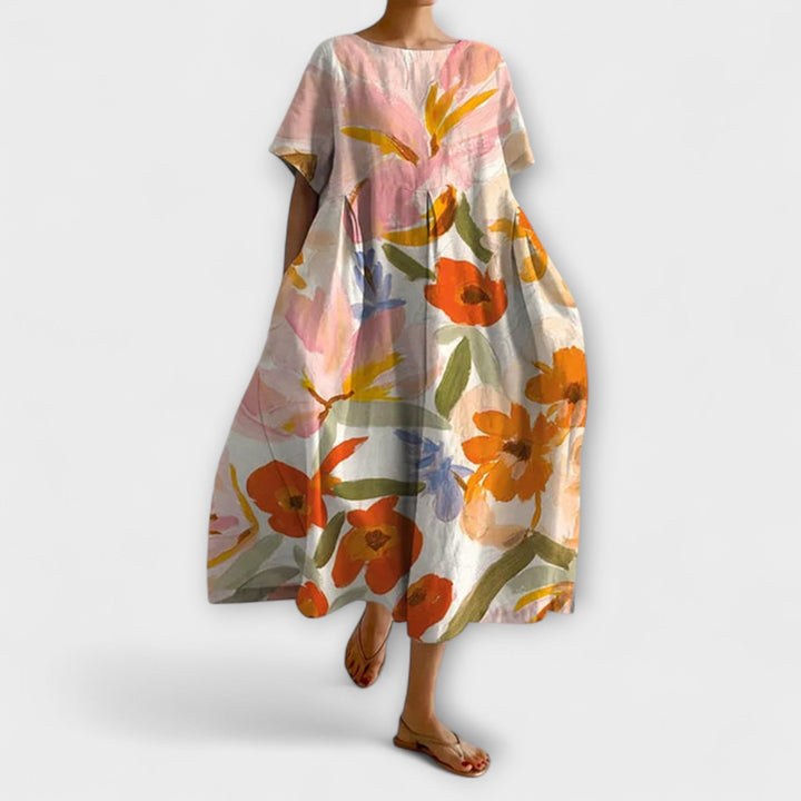 Valentina – Chic Floral Viscose Dress