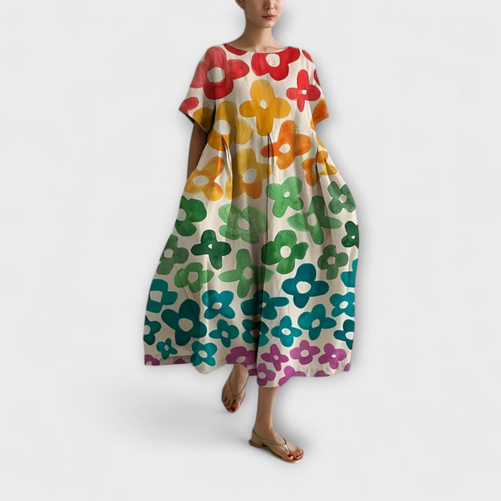 Meral - Rainbow Garden Dress