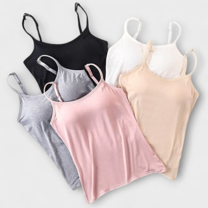 Erica - Comfortable Padded Tank Top Featuring a Built-In Bra